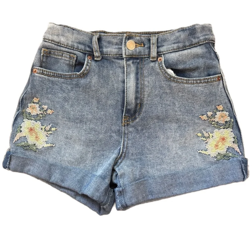 Levi Strauss Signature Embroidered Jean Denim Shorts Girl’s 10